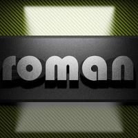 roman word of iron on carbon photo