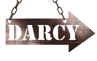 darcy word on metal pointer photo