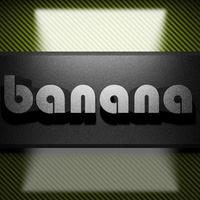 banana word of iron on carbon photo