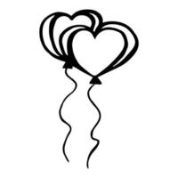 Heart Balloon Vector Icon doodle