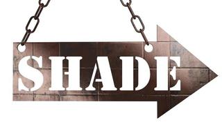 shade word on metal pointer photo