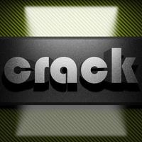 crack word of iron on carbon photo