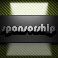 sponsorship word of iron on carbon photo