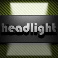 headlight word of iron on carbon photo