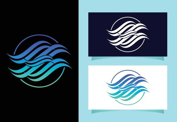 Water Wave Logo Sign Symbol Design Template. Ocean Wave Icon