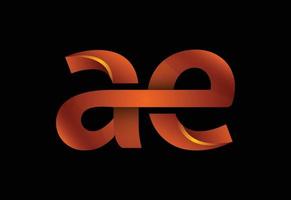 Initial Monogram Letter A E Logo Design Vector. Graphic Alphabet Symbol For Corporate Business vector
