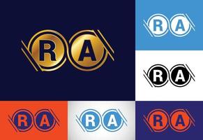 Initial Monogram Letter R A Logo Design Vector Template. RA Letter Logo Design