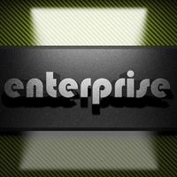 enterprise word of iron on carbon photo