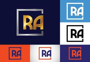 Initial Monogram Letter R A Logo Design Vector Template. RA Letter Logo Design