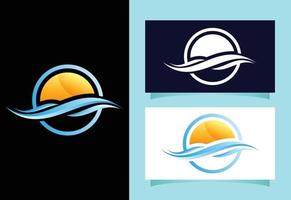 Water Wave Logo Sign Symbol Design Template. Ocean Wave Icon vector