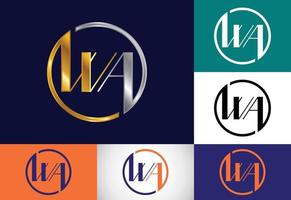 Initial Monogram Letter W A Logo Design Vector Template. WA Letter Logo Design