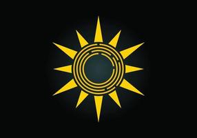 diseño de logotipo de sol creativo abstracto, logotipo de sol de verano, símbolo de icono de explosión de sol vector