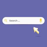 Search Bar Design Element for UI, Website vector