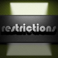 restrictions word of iron on carbon photo