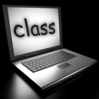 class word on laptop photo
