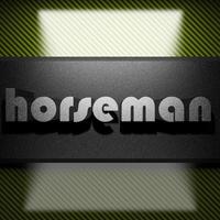 horseman word of iron on carbon photo