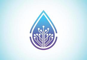 abstract water drop logo sign symbol on white background, Water drop Logo design template. vector