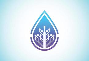 símbolo de signo de logotipo de gota de agua abstracto sobre fondo blanco, plantilla de diseño de logotipo de gota de agua. vector