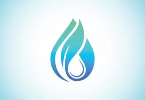 abstract water drop logo sign symbol on white background, Water drop Logo design template. vector