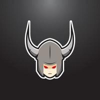 Viking Head Cartoon suitable for gaming or esports team logo vector