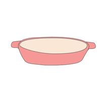 Ilustración de stock de vector de olla. utensilios de cocina para hacer sopa. Aislado en un fondo blanco.