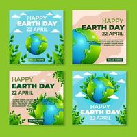 Earth Day Social Media Post vector