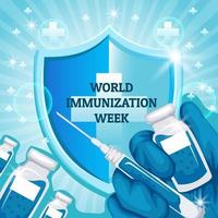 World Immunization Week Background vector