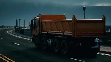 big lorry truck on the bridge video