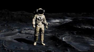 astronauta na missão de pouso lunar. elementos desta imagem fornecidos pela nasa video