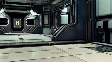 futuristic interior of the spase base video