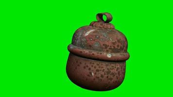 Old gas balloon on green chromakey background video