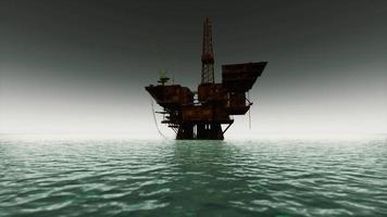 Oil and gas offshore wellhead platform video