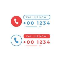 call and chat us now icon design template vector