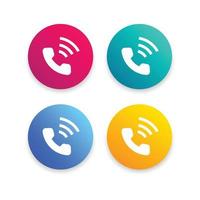 call and chat us now icon design template vector