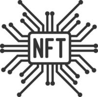 NFT Non-Fungible Tokens Digital Art Concept vector