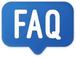 Frequently ask question, word faq in speech bubble vector