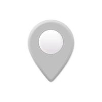 Map location pointer 3d pin. Navigation icon for web, banner, logo or badge. vector