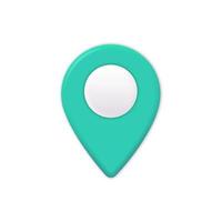 Map location pointer 3d pin. Navigation icon for web, banner, logo or badge. vector