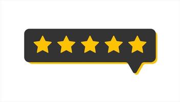 vector 5 estrellas retroalimentación calificar la satisfacción del servicio de nosotros. calificación cinco estrellas