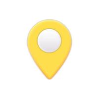 Map location pointer 3d pin. Navigation icon for web, banner, logo or badge. vector