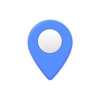 Map location pointer 3d pin. Navigation icon for web, banner, logo or badge. vector