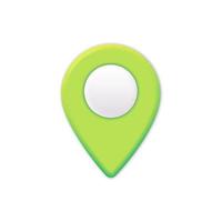 Map location pointer 3d pin. Navigation icon for web, banner, logo or badge. vector