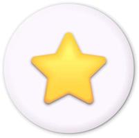 Star, glossy yellow color. Customer rating feedback concept from the client about employee of website. 3d design of the object. For mobile applications. Vector illustration