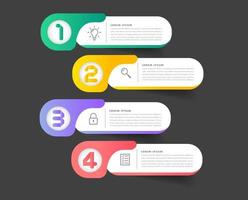 modern text box template, infographics banner vector