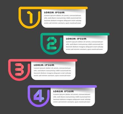 modern text box template, infographics banner
