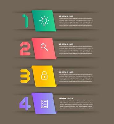 modern text box template, infographics banner