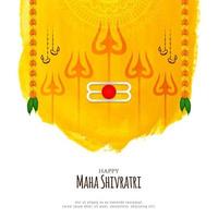 Happy Maha Shivratri festival classic mythological background vector