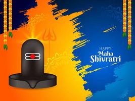 feliz maha shivratri festival celebración diseño de fondo vector