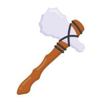 A trendy flat icon of battle axe tool vector