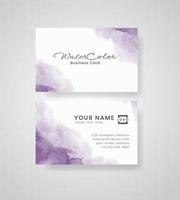 Abstract splashed watercolor business card vector